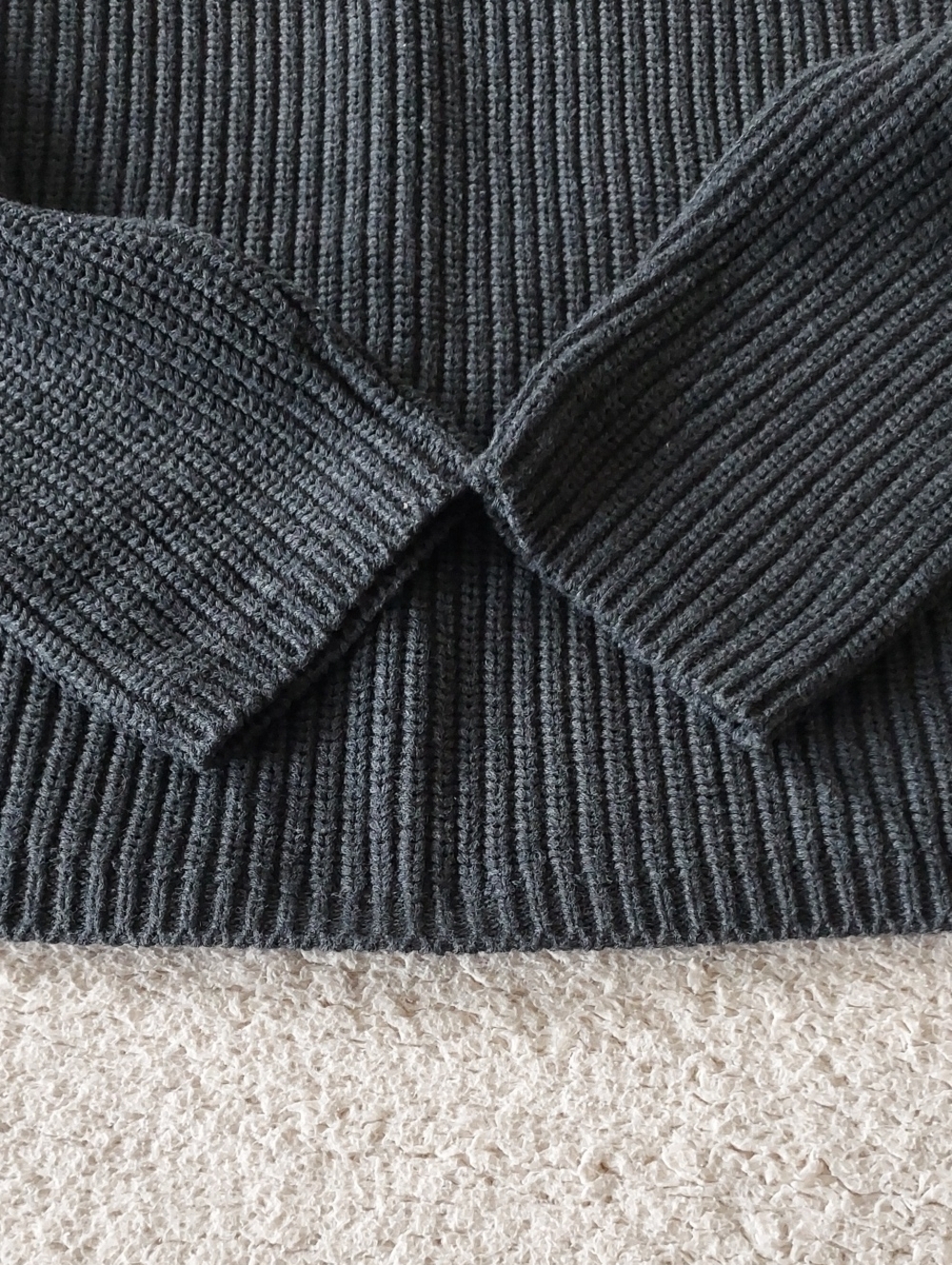 EUC QUINCE cotton fisherman sweater - Picture 3 of 9